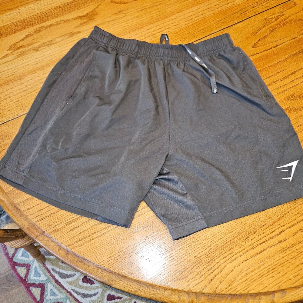 Gymshark Large Grey Shorts embroidered logo